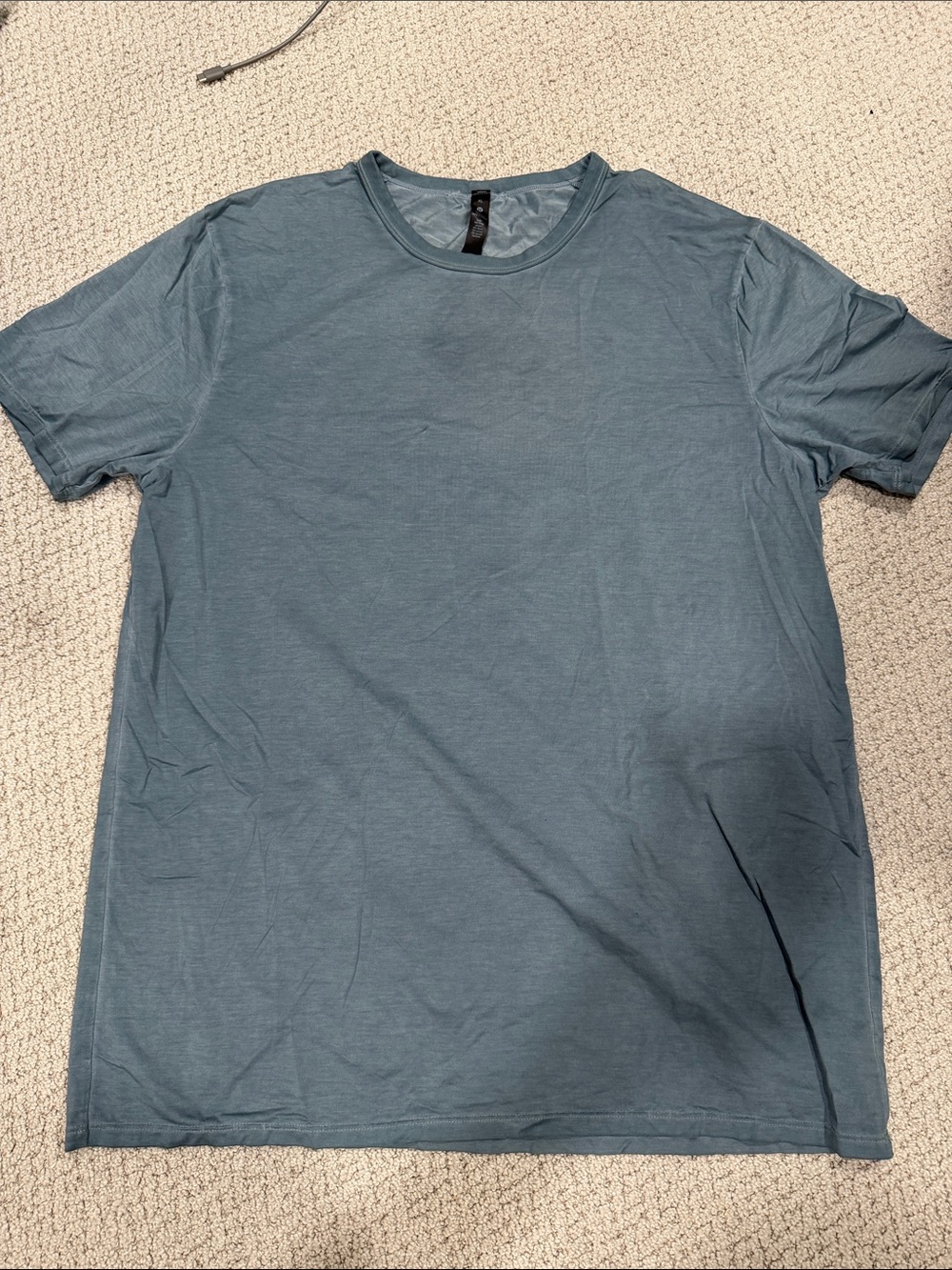 Lululemon Men's Washed Crew Neck T-Shirt in Slate Blue